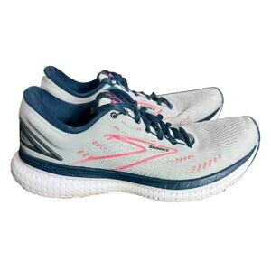 Brooks Ghost Running Shoes Womens 8.5 B Gray Pink Athletic Sneakers